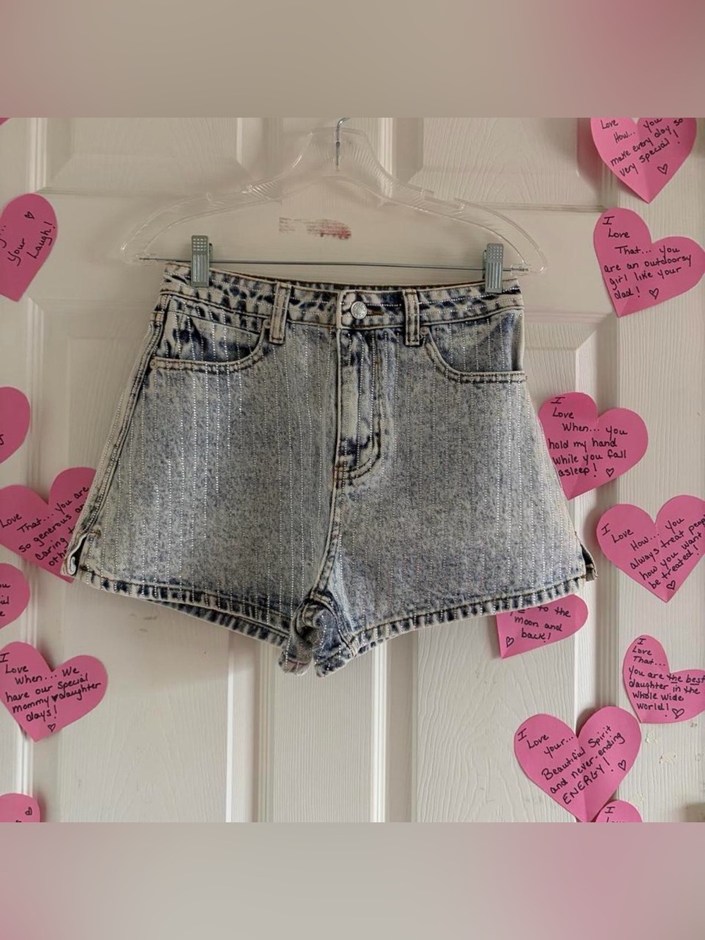 Rhinestone Denim Shorts
